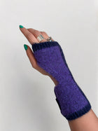 MITAINES REVERSIBLES GLOBOS en alpaga color-block | MARINE + VIOLET