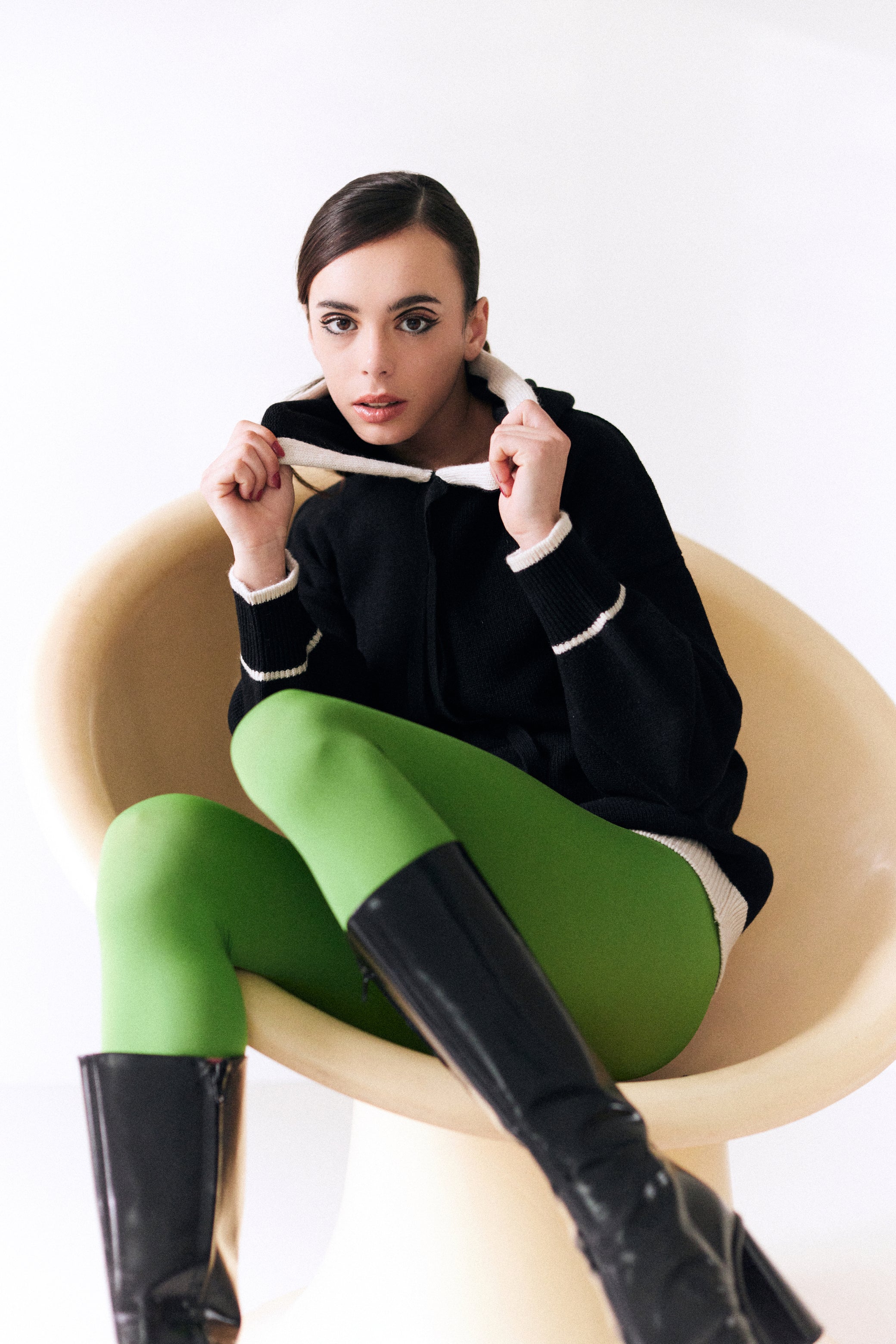 PULL COLANI NOIR/BLANC