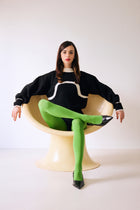 PULL NEO en laine mérinos et cachemire | NOIR BLANC