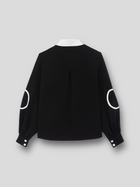 CHEMISE CERCLE en tissu technique et motifs circulaires | NOIR BLANC