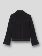 VESTE COOPER en laine avec détails rétro-futuriste contrastés | NOIR VIOLET