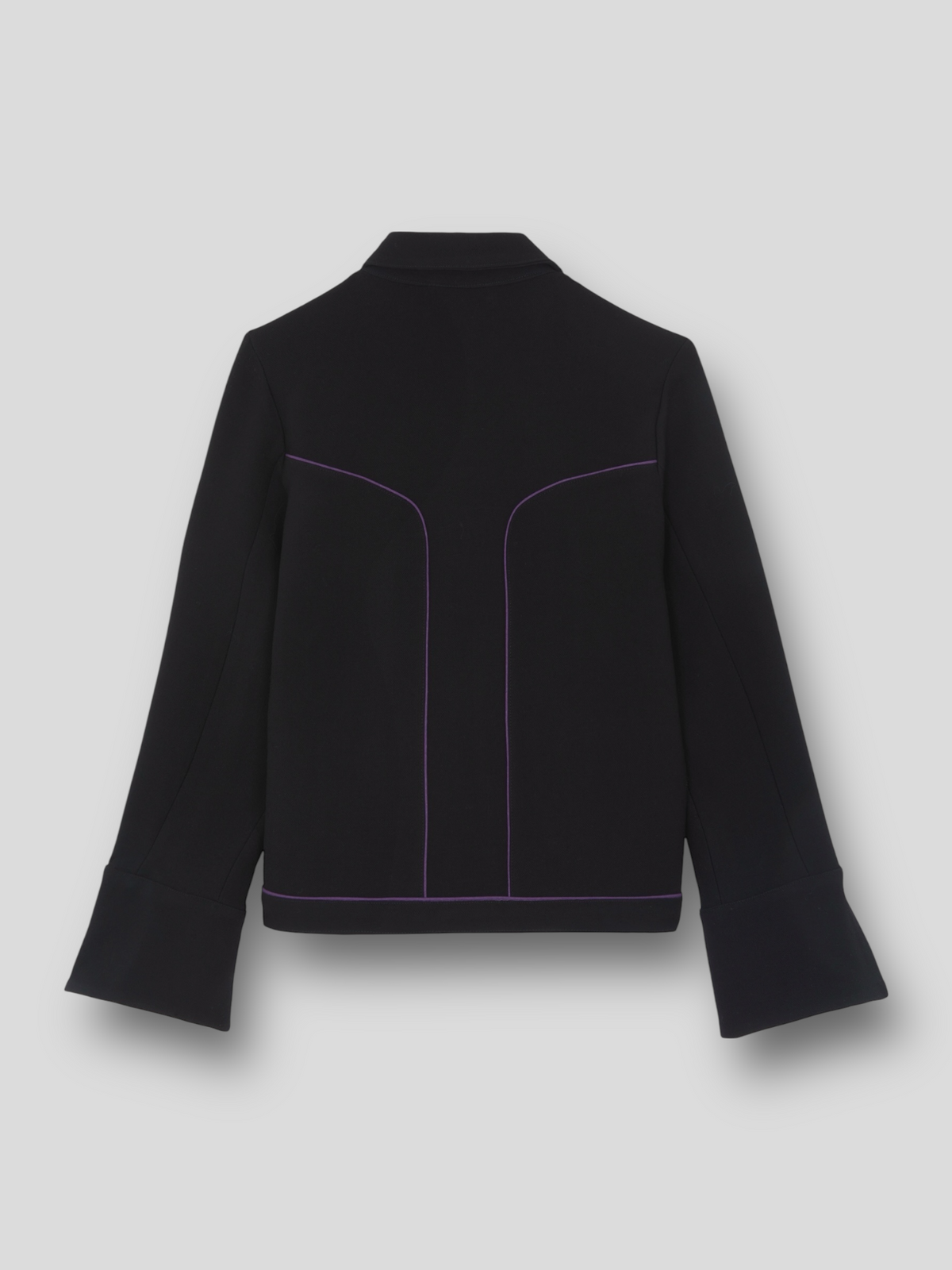 VESTE COOPER en laine avec détails rétro-futuriste contrastés | NOIR VIOLET
