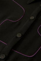VESTE COOPER en laine avec détails rétro-futuriste contrastés | NOIR VIOLET