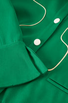 VESTE COOPER en laine avec détails rétro-futuriste contrastés | VERT BLANC
