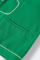 VESTE COOPER en laine avec détails rétro-futuriste contrastés | VERT BLANC