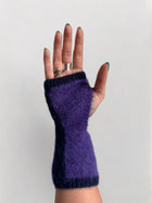 MITAINES REVERSIBLES GLOBOS en alpaga color-block | MARINE + VIOLET