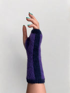 MITAINES REVERSIBLES GLOBOS en alpaga color-block | MARINE + VIOLET