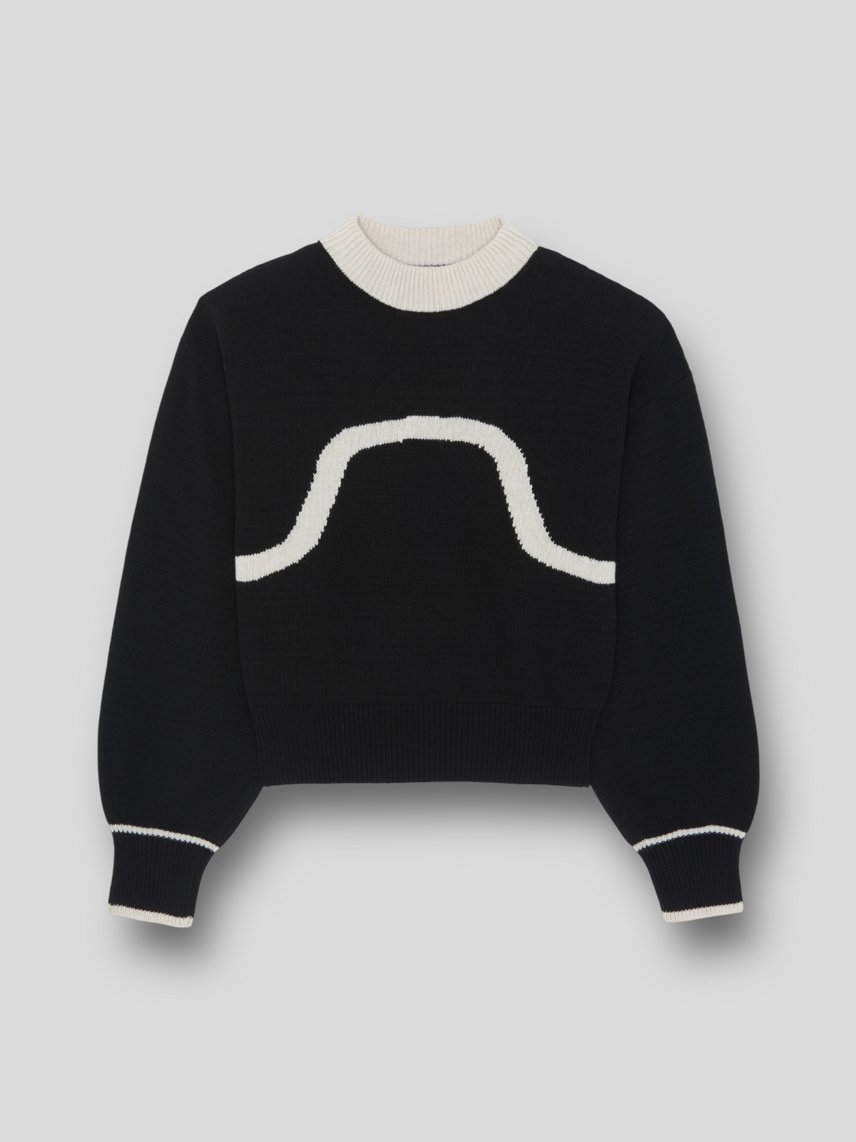 PULL NEO en laine mérinos et cachemire | NOIR BLANC