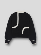 PULL NEO en laine mérinos et cachemire | NOIR BLANC