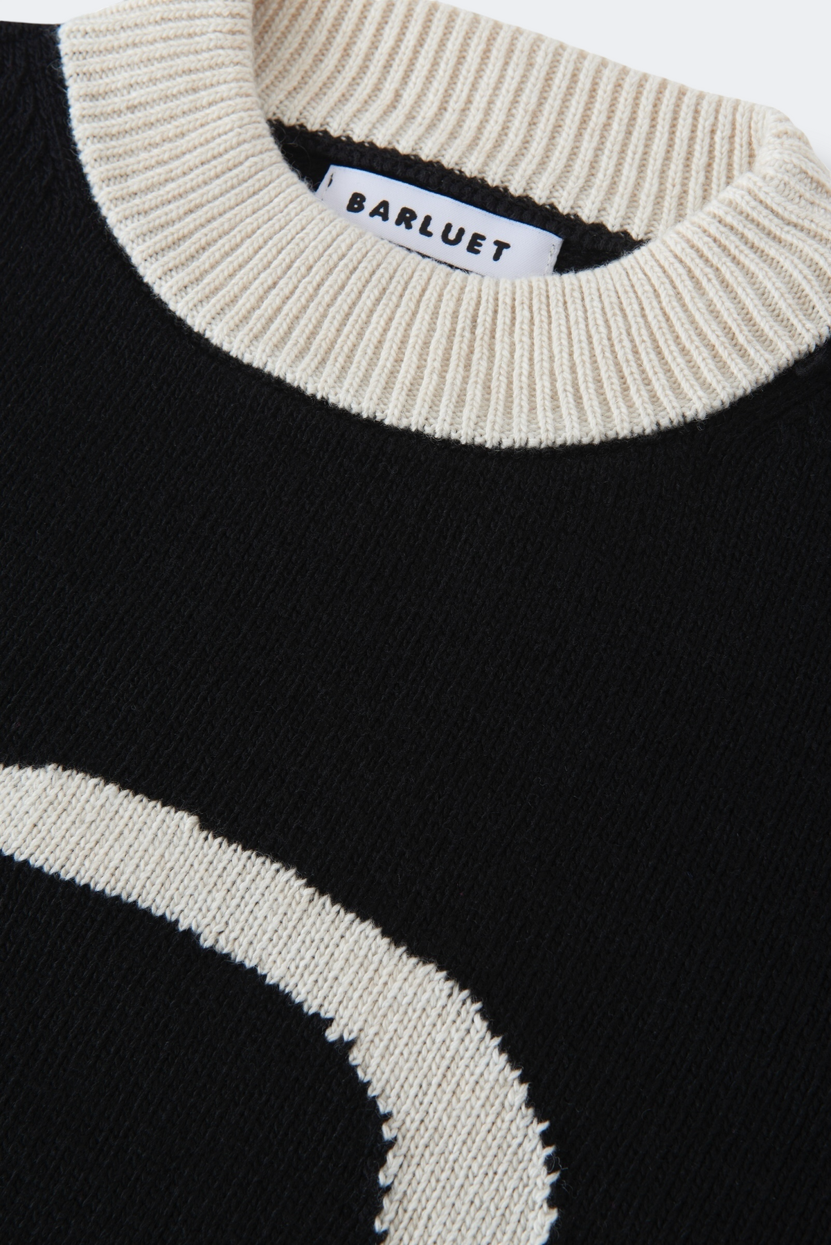 PULL NEO en laine mérinos et cachemire | NOIR BLANC