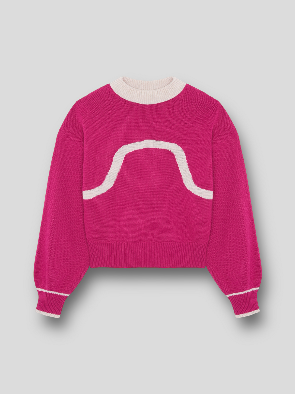 PULL NEO en laine mérinos et cachemire | ROSE BLANC