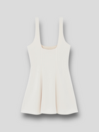 ROBE VERNER Mini avec ondulations groovy | CREME